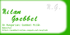 milan goebbel business card